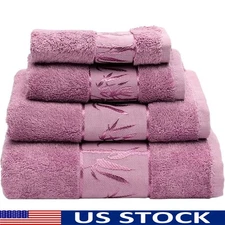 Luxury Bath Towels Set Ultra Soft Highly Absorbent Elegant Design Spa Essential