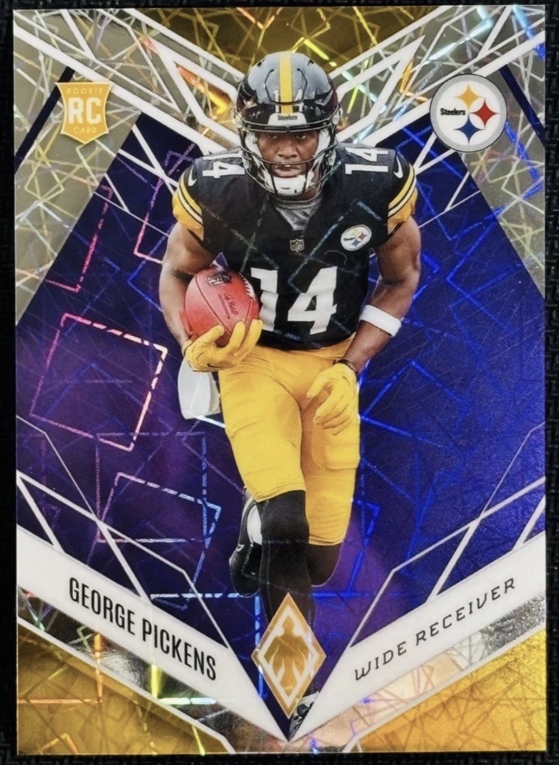 2022 Panini Phoenix Rookies George Pickens #123 Purple Lazer /99 (RC)