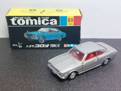 Tomica Toyota Corona 2000GT No.89 Black Box Diecast Car Made in Japan 1E Wheel