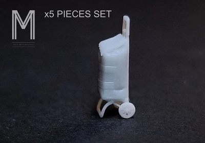 x5 pieces 1/12 1/18 1/24 1/35 1/43 1/64 1/87 trolley chariot miniature diorama - Photo 1/4