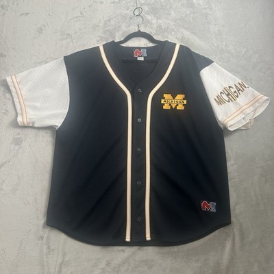 Vintage 90s Michigan Wolverines Baseball Jersey Mens 2XL Mesh Embroidered NCAA