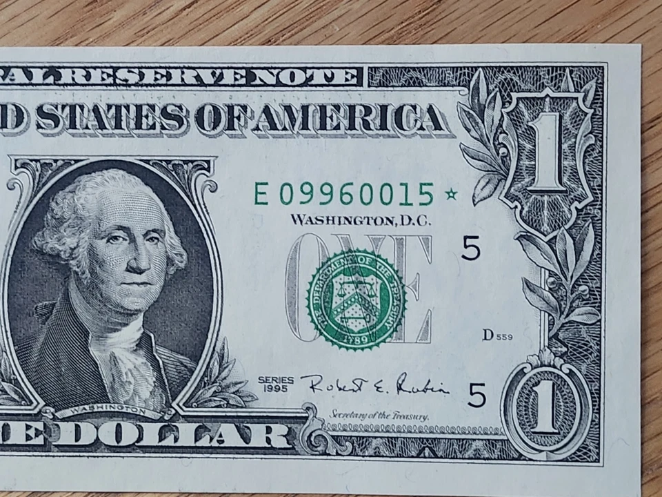 1995 $1 "STAR NOTE" RICHMOND DISTRICT UNC/GEM E09960015* 2 OF 3 CONS SER NUM - Image 4 of 4