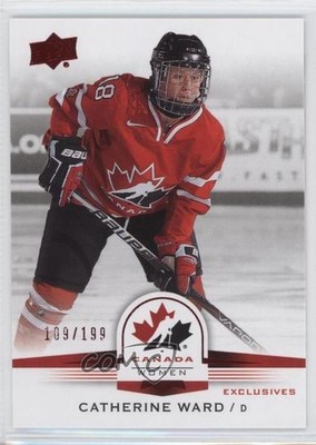 2014 Upper Deck Team Canada Juniors Exclusives 109/199 Catherine Ward #86 0f2