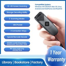 Mini Wireless Barcode Scanner 1D 2D QR Code Bar Code Reader for Computer iPhone