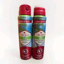  Lot of 2 Old Spice Fiji Antiperspirant Dry Spray for Men, 4.3 fl oz