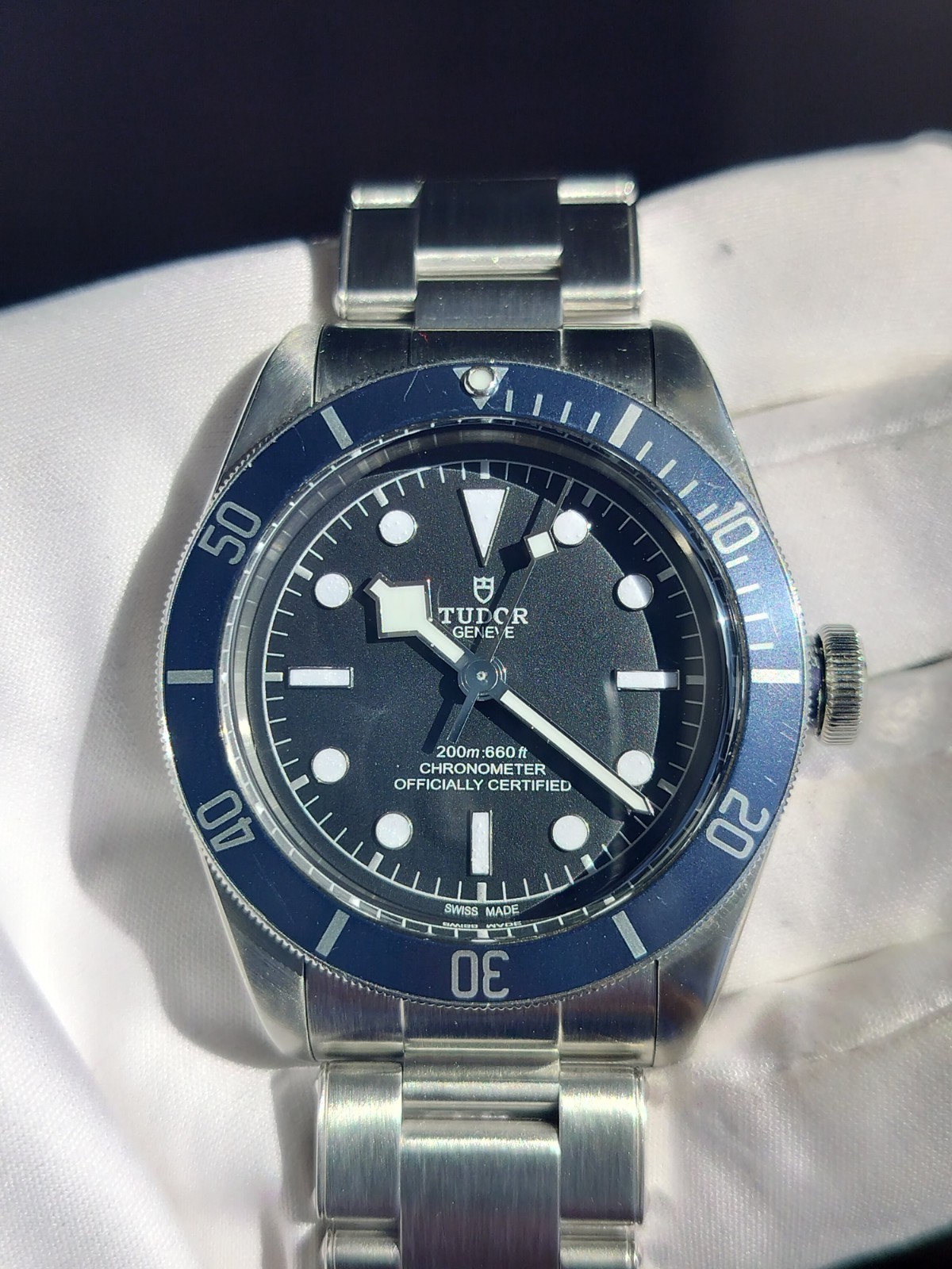 TUDOR Black Bay 79230B Dive Watch with Stainless Steel Bracelet