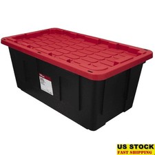 40 Gallon Stackable Storage Tote Lockable Snap Lid Heavy Duty Organizer Bin New