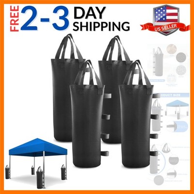 4-Pack Canopy Sand Bags for Weights, Waterproof, Durable, & Heavy Duty Black ...