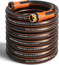 Garden Hose 75 Ft X 5/8", Heavy Duty Water Hose, Flexible and Durable, Kink Resi