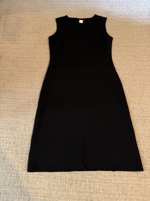 Dorothee Schumacher Black Merino Wool Shift Dress XL