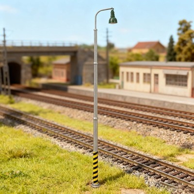 Evemodel 5pcs HO Scale Warm White LED Metal Railway Lamps Track Lights LD21