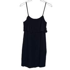 J.Crew 4 NEW Womens Black Tiered Spaghetti Strap Dress Mini LBD Sundress