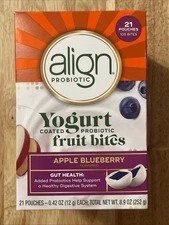 align Yogurt Coated Probiotic Apple Blueberry Fruit Bites~Gut Health~Exp. 3/2026