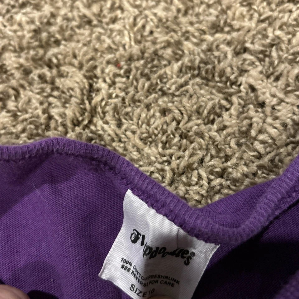 Niñas 10 Vestido De Colección Flapdoodles Púrpura Algodón EE. UU. Manga Larga B24 Foto 2 de 3