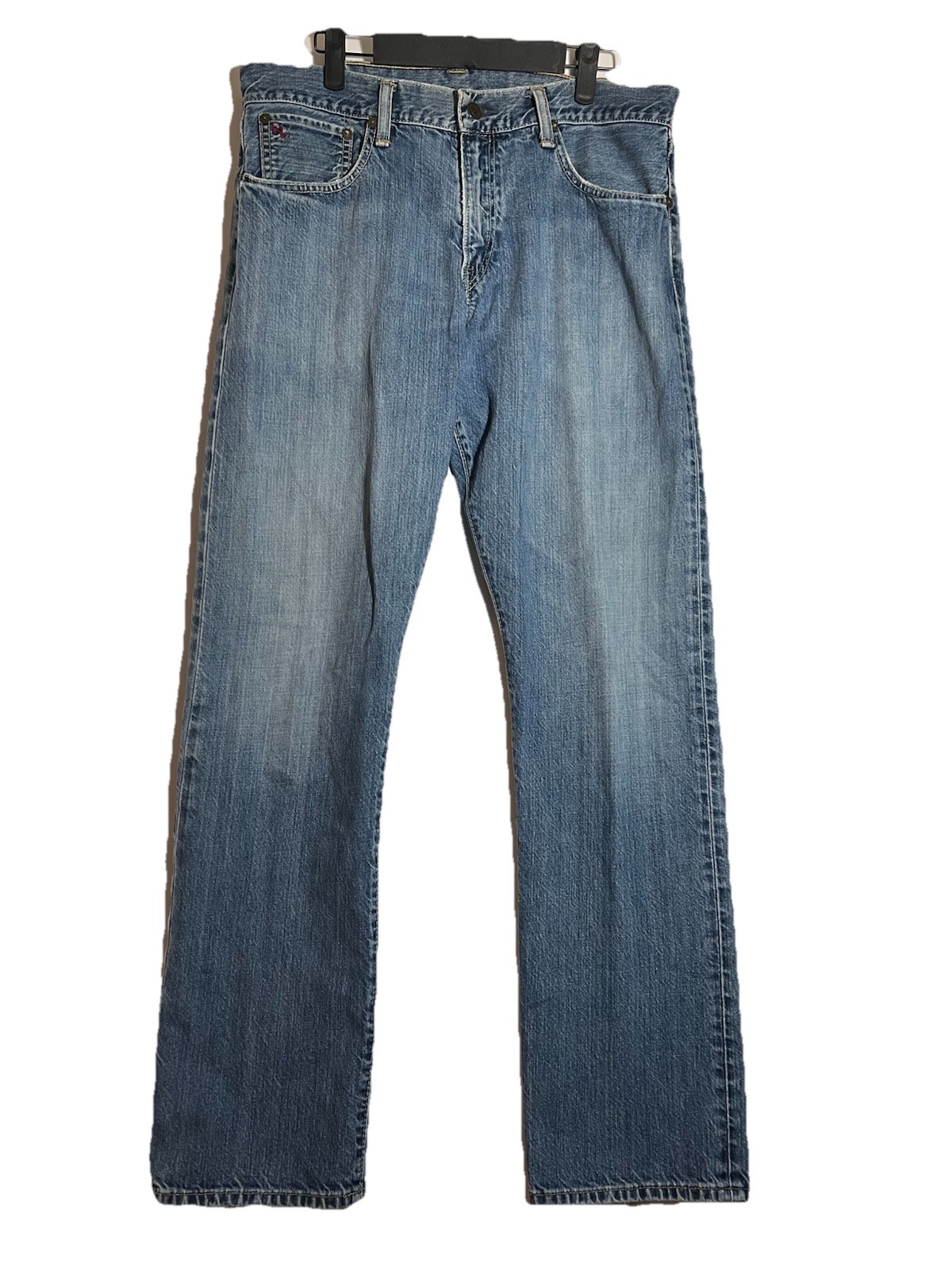 Polo Ralph Lauren Men's Blue Jeans Size 33x32 Made In Mexico Cotton