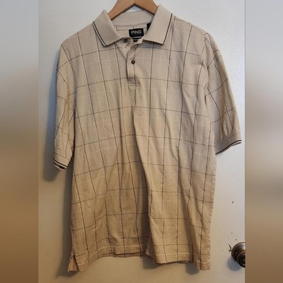 Ping Men's Light Tan Checkered Shirt