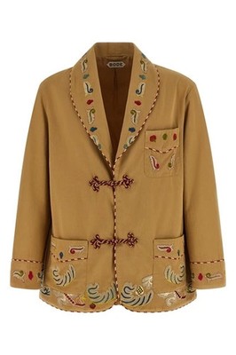 BODE Beige Feather Runner Smoking Jacket New & Authentic