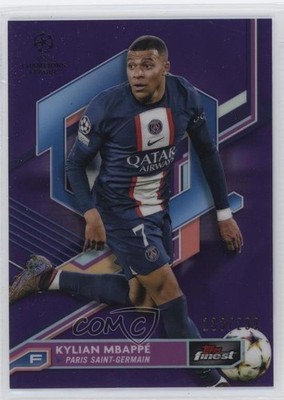 2022 Finest UEFA Club Competitions Purple Refractor Kylian Mbappe Mbappé 0nr3