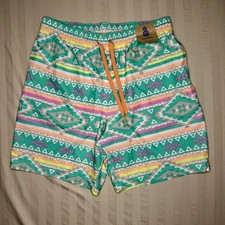 Chubbies Swim Trunks Mens Size Large 7  Inseam Aztec Teal En Fuegos Lined