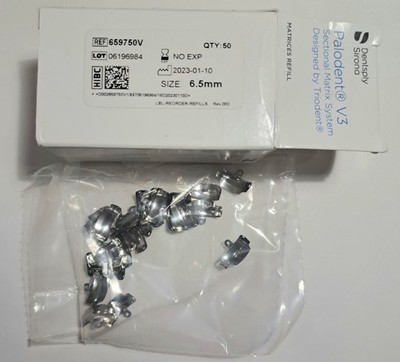 50 Dentsply Sirona Palodent V3 Matrices, 6.5mm, New, Made in USA