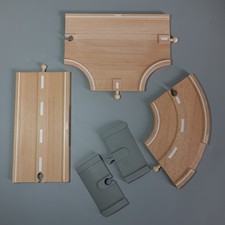 BRIO ROAD TRACK CURVE STRAIGHT T-SWITCH T Junction and Ramps for Wooden Railway