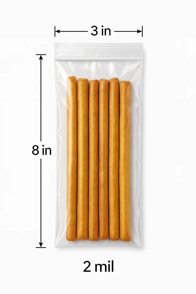 Clear Zip Lock Bags 3x3 3x4 3x5 3x8 3x12 Inch 2 Mil Resealable Poly Plastic Bags - Image 4 of 4