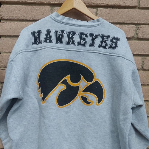 Vintage Iowa Hawkeyes Sweatshirt Men's Large Gray Crew Neck 90s - Picture 6 of 6