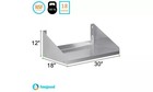 Stainless Steel NSF Commercial Microwave Wall Shelf w/ Side Guards 24"x18"