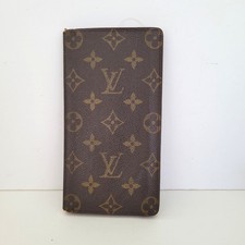Louis Vuitton Monogram Long Wallet Brown Canvas Vintage MI0979 Made in France