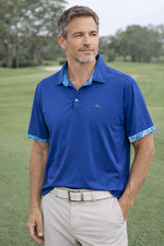 Tommy Bahama Island Zone Polo Shirt XL Blue Performance Stretch Golf Casual
