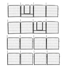 16 Panels 24x24 inch Dog Playpen Crate Fence Pet PlayPen Exercise Cage