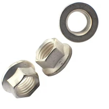 3/8-24" MS21043-6 Silver Plated Stainless Self Locking Nuts, 15 Pcs.