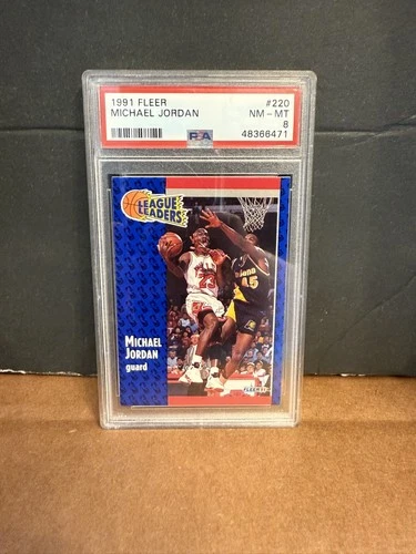 1991-92 Fleer - League Leaders Michael Jordan #220 PSA 8