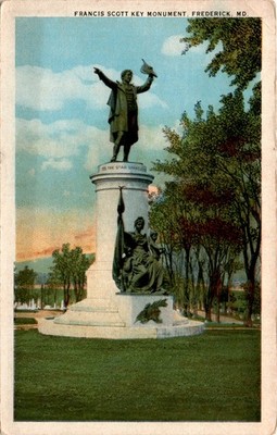 Francis Scott Key Monument, Frederick, MD, Louis Kaufmann & Sons, Postcard