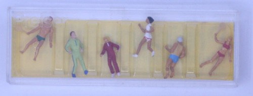 Figuras de Jogger y Badmiten Preiser 0076 1/90 (Juego de 6) | Zustand: New