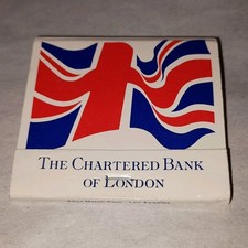 Vintage Unstruck Matchbook The Chartered Bank of London Made in USA