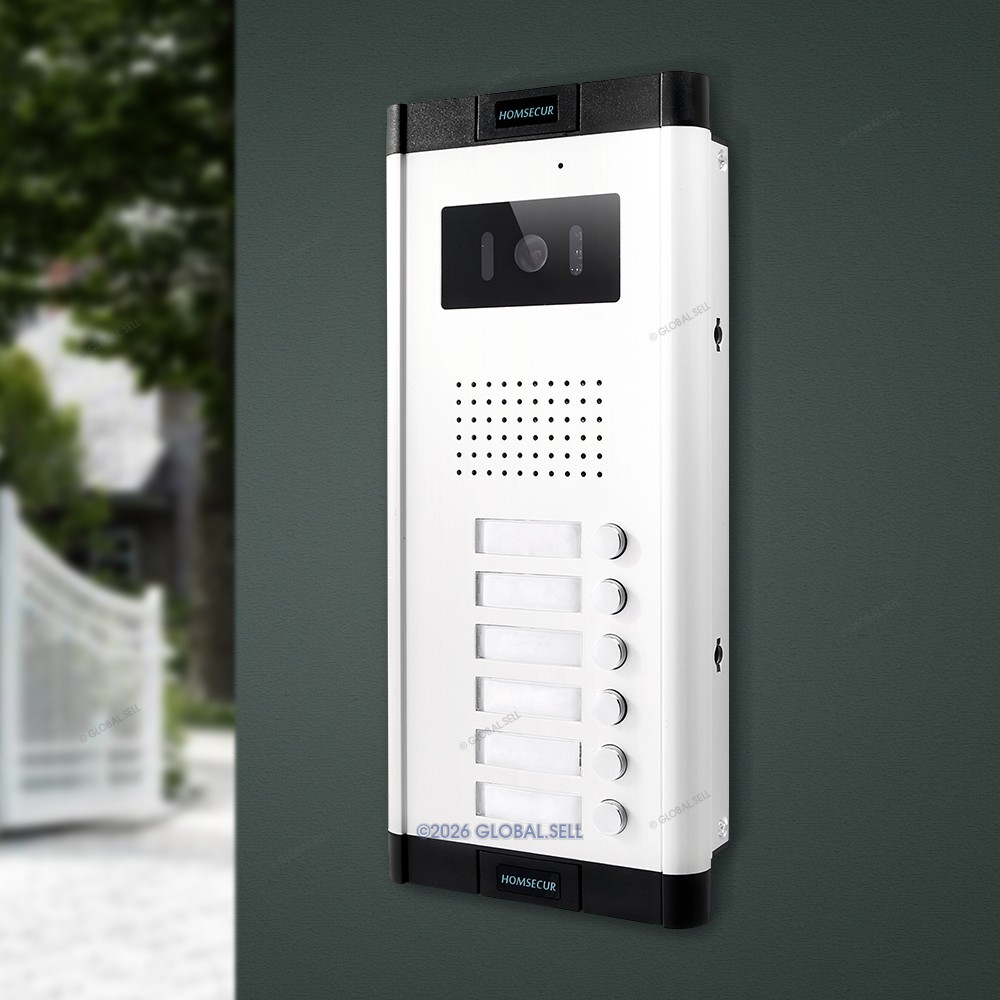 With Six Separate Doorbell Button