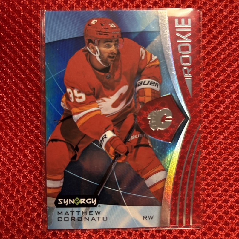 Matthew Coronato RC 2023-24 UD Synergy #81 RED ROOKIE - Calgary Flames