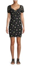No Boundaries Black Floral Dress Large 11 13 Juniors Boho Summer Mini Sundress