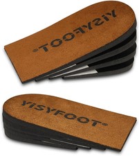 Adjustable Orthopedic Heel Lift Inserts for Shoes - Medium: Pack of 2, Brown