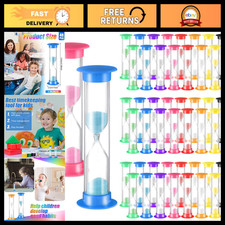 48 Pcs Colorful 2-Minute Sand Timers for Kids - Hourglass Timer Set
