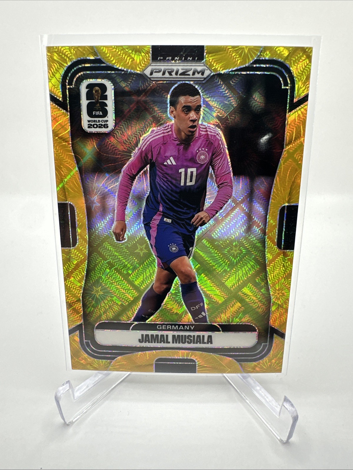 Jamal Musiala 2026 Panini Prizm World Cup Gold Celestial Prizm #’d /10! Germany