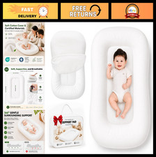 Soft Cotton Baby Lounger for Newborns 0-24 Months  Portable Infant Support Cush
