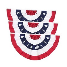 American Pleated Fan Flag,X 6 Ft USA Patriotic Flag Bunting Half Fan Banner 3