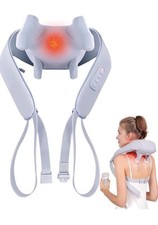 Electric Shiatsu Back and Neck Massager, Cordless Shoulder Massager with Heat...
