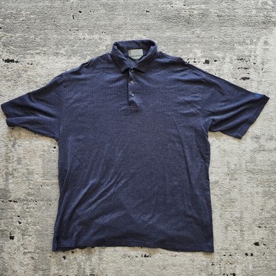 Vintage Descente Polo Shirt Mens XL Golden Nugget Casino Mercerized Cotton 26x31