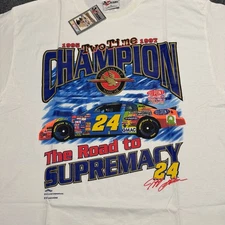 New Vintage Jeff Gordon Nascar Racing T Shirt Mens XL Chase Authentics Champion