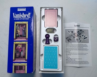 Vintage Vanished! A Game Of Mystery 1992 Board Game Be Puzzled