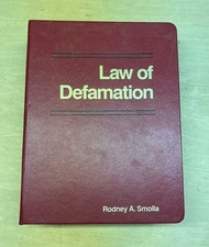 Law of Defamation by Rodney A. Smolla Hardcov...