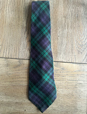 Vintage 90s Gap Black Watch Plaid Cotton Tie Made in USA Preppy